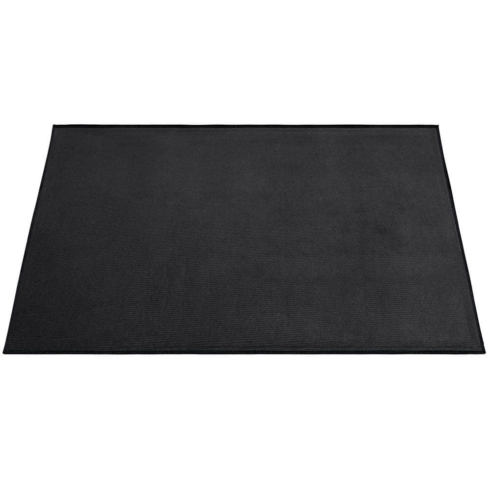 Angel Sar 5 ft. x 6.6 ft. Black Polyester Drum Rug, Soundproof Drum Floor Mat for Electrical Drum, Drum Accessories Gift (1)