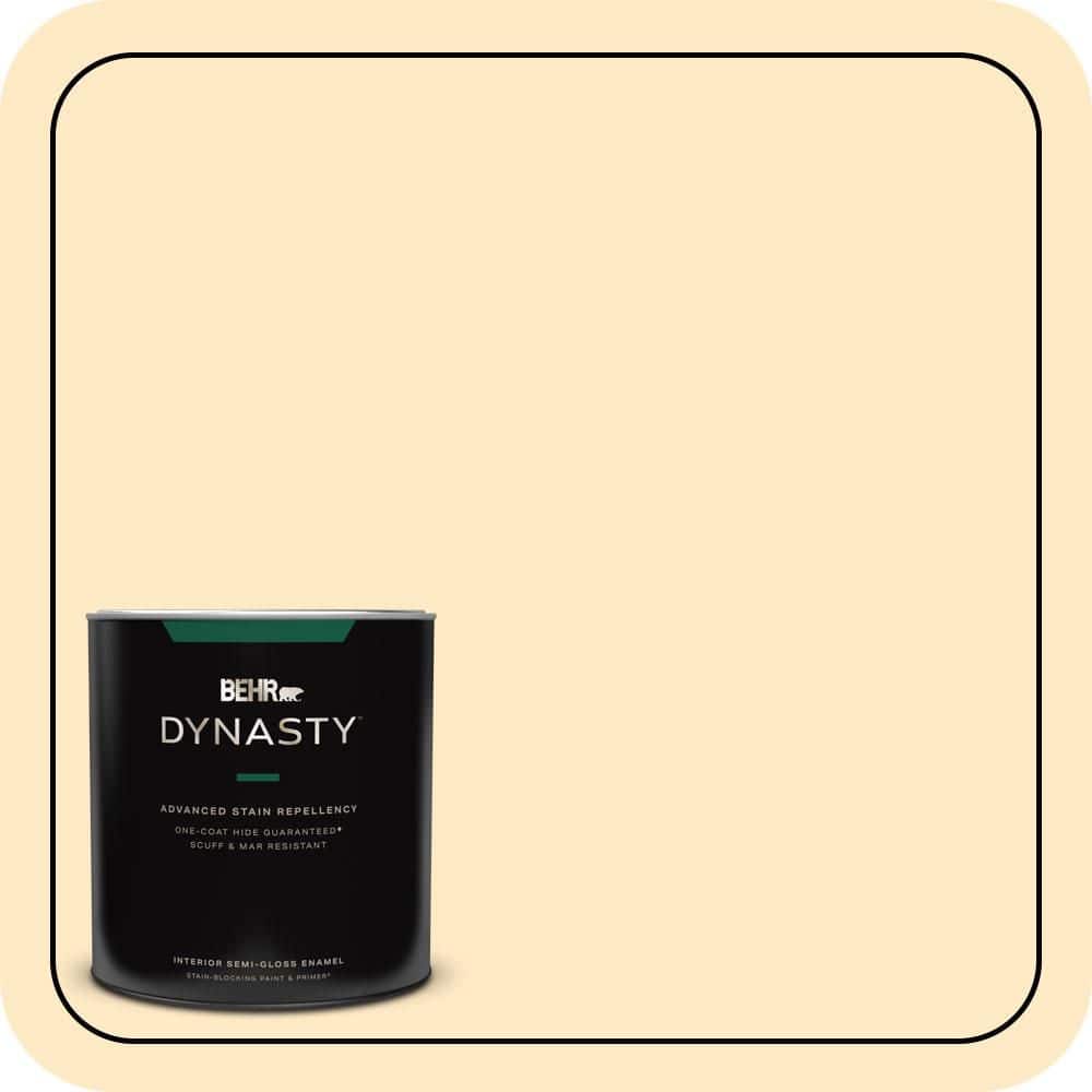 BEHR DYNASTY 1 qt. #P250-1 Papaya Sorbet Semi-Gloss Enamel Interior Stain-Blocking Paint & Primer