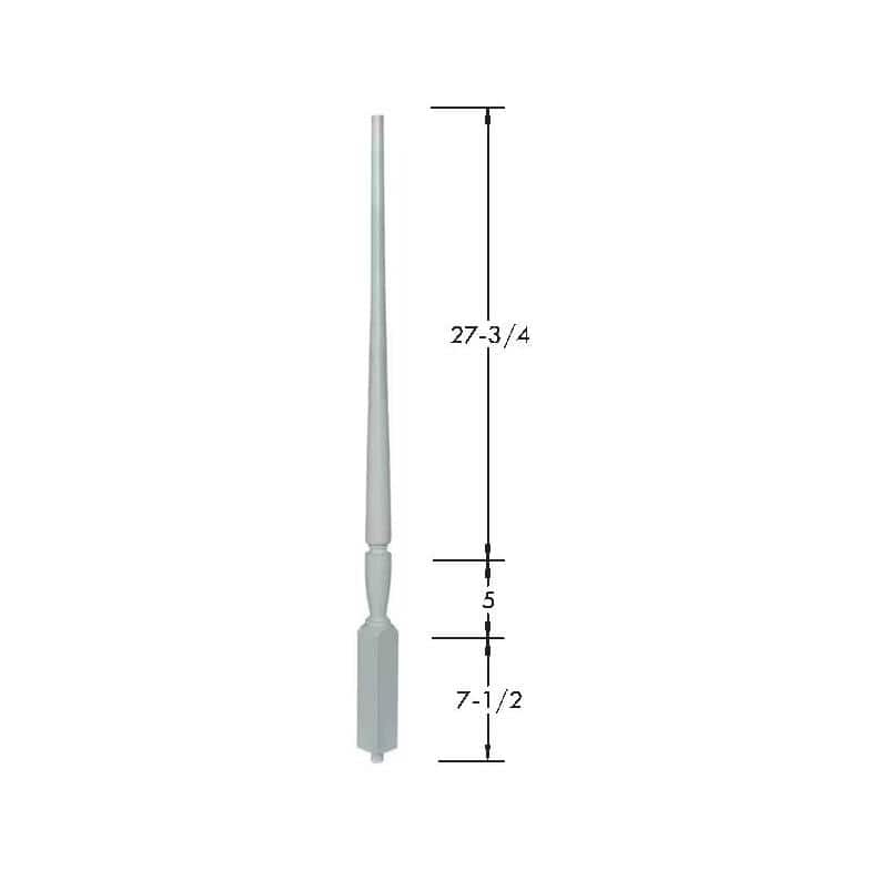 EVERMARK Stair Parts 41 in. x 1-3/4 in. 2015 Primed Tapered Pin Top Wood Baluster for Stair Remodel (2)