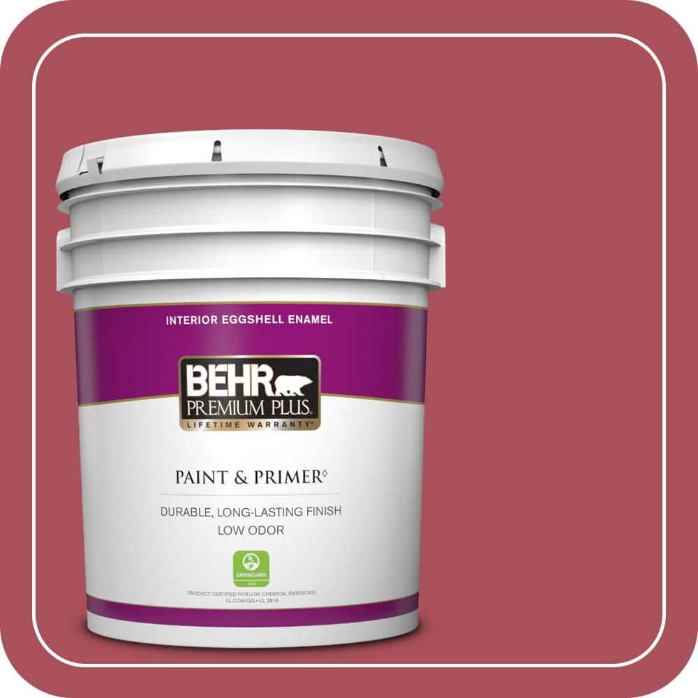 BEHR PREMIUM PLUS 5 gal. #T13-18 Ski Patrol Eggshell Enamel Low Odor Interior Paint & Primer
