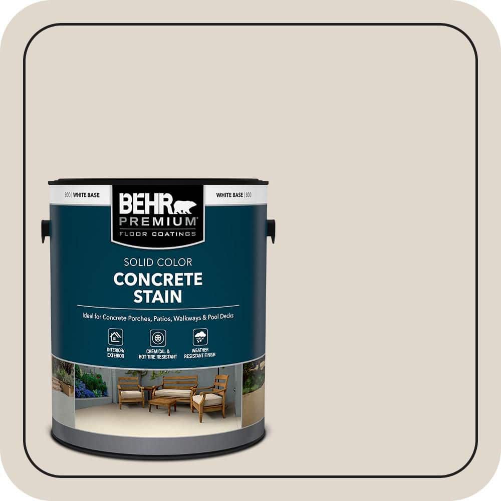 BEHR PREMIUM 1 gal. #PFC-72 White Cloud Solid Color Flat Interior/Exterior Concrete Stain (1)