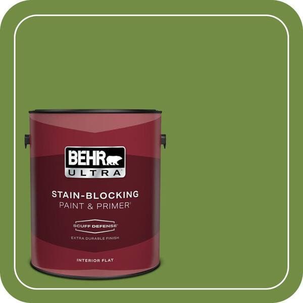BEHR PREMIUM PLUS #420D-6 Thyme Green Enamel Low Odor & Primer (2)