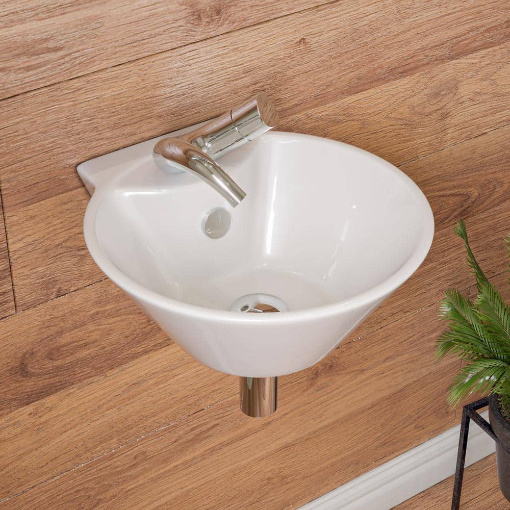 ALFI BRAND 16.38 in. Wall Mount Sink Basin in White (1)