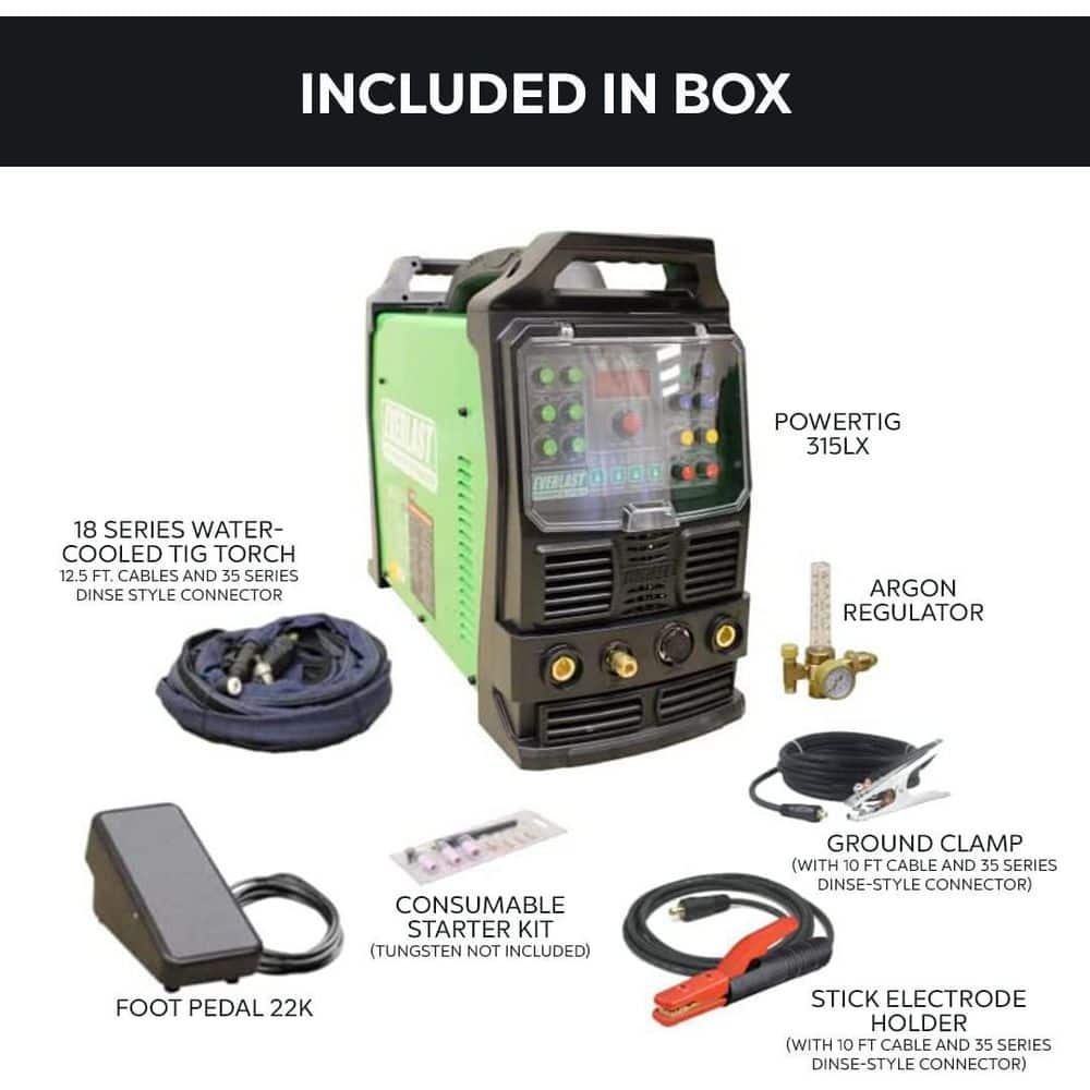 Everlast 315 Amp PowerTIG 315LX IGBT Digital Inverter AC/DC Stick/TIG Welder with High Frequency and Lift TIG Start, 240V (3)