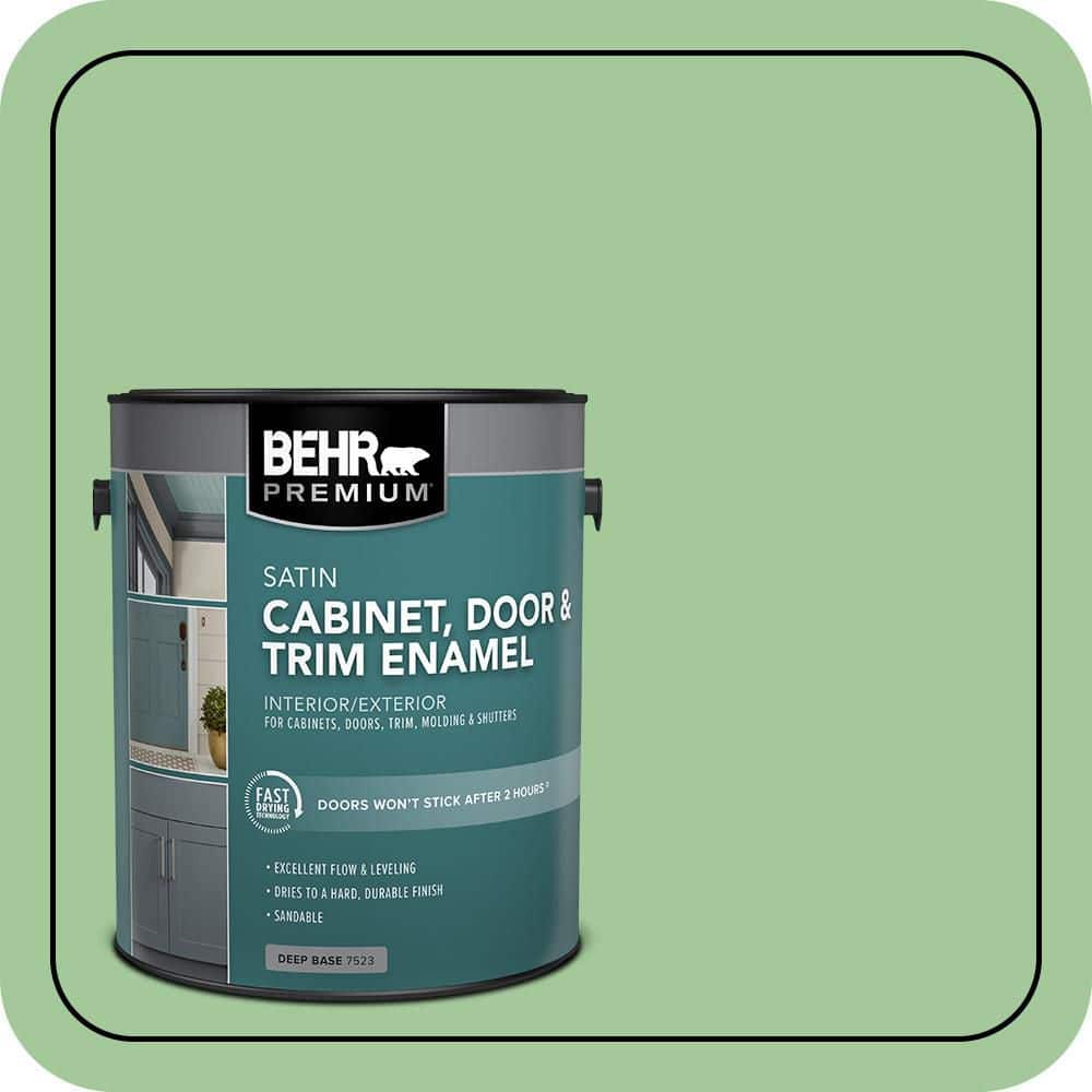 BEHR PREMIUM 1 gal. #M390-4 Gingko Satin Enamel Interior/Exterior Cabinet, Door & Trim Paint