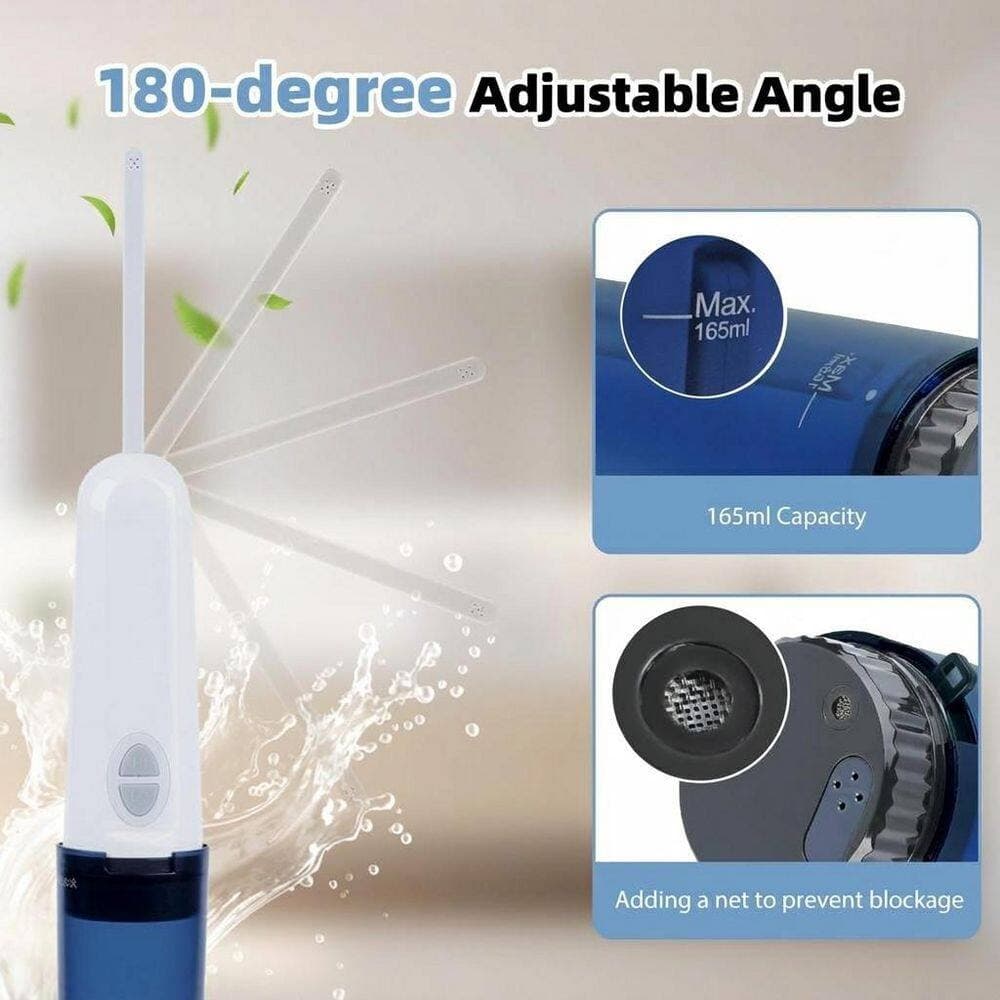 Anqtovp Handheld Electric Bidet Attachment with Dual Spray, USB Charging, Bottle Adapter Included, Travel Hygiene Cleaning (3)