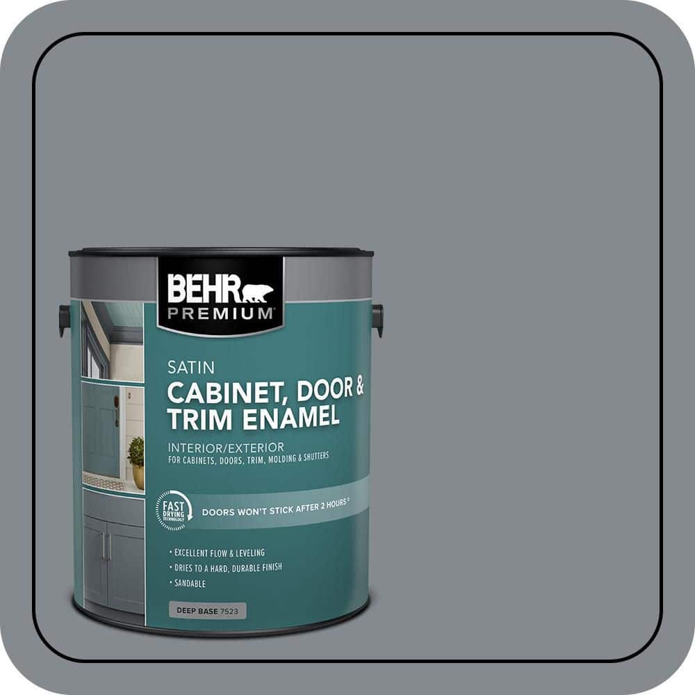 BEHR PREMIUM 1 gal. #PPU26-21 Overcast Satin Enamel Interior/Exterior Cabinet, Door & Trim Paint