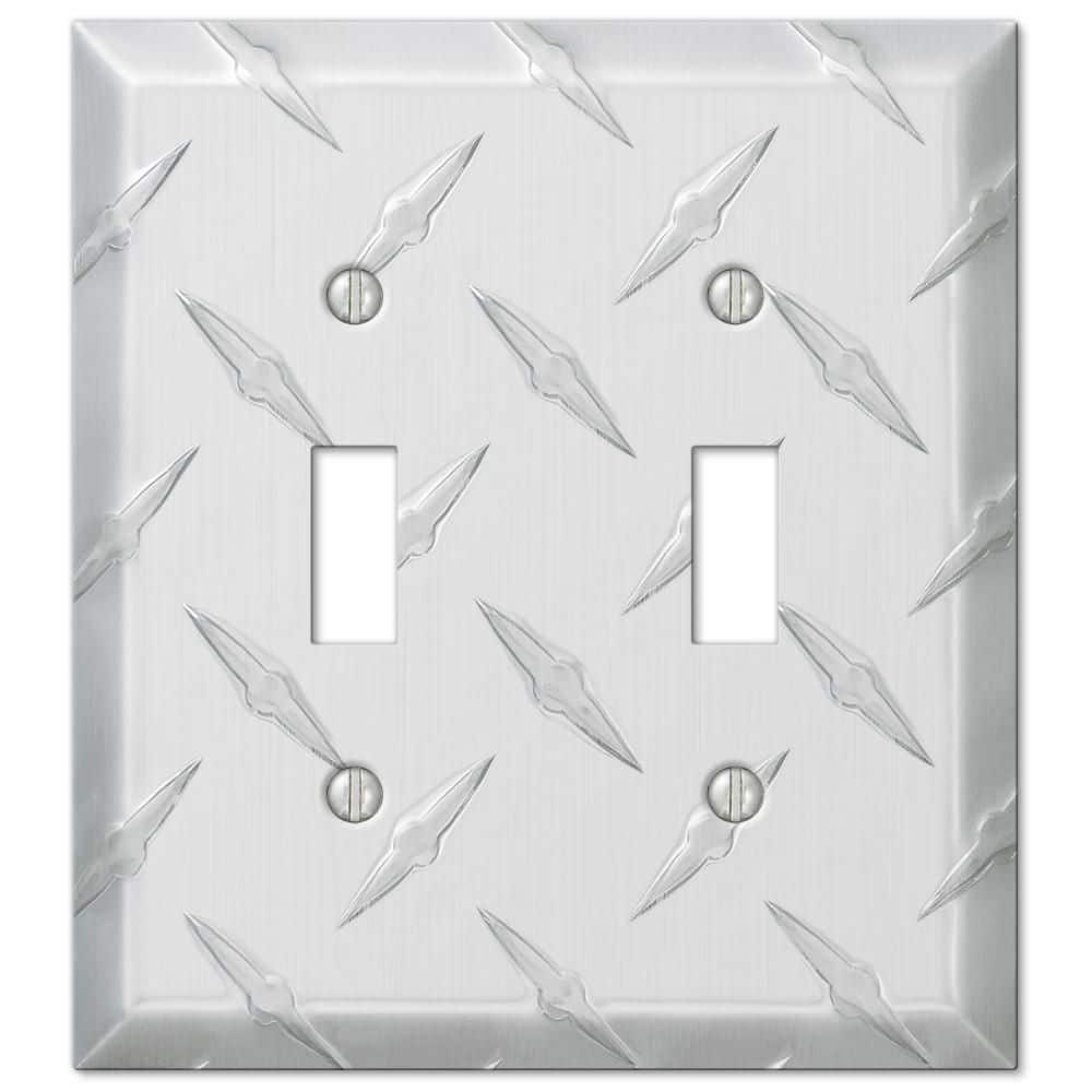 Hampton Bay Metallic 2-Gang Toggle Wall Plate (3-Pack)
