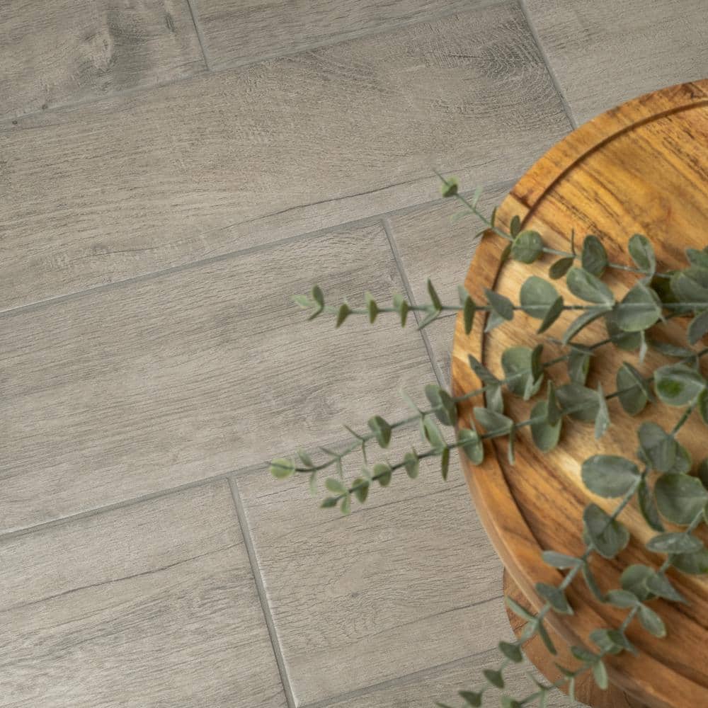 MSI Westwood Liath Gray 8 in. x 24 in. Matte Porcelain Wood Look Floor and Wall Tile (1.33 sq. ft./Each) (3)