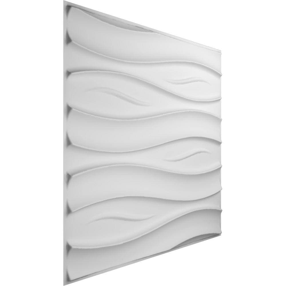 Ekena Millwork 19 5/8 in. x 19 5/8 in. Swell EnduraWall Decorative 3D Wall Panel, White, (50-Pack for 133.73 Sq. Ft.) (3)