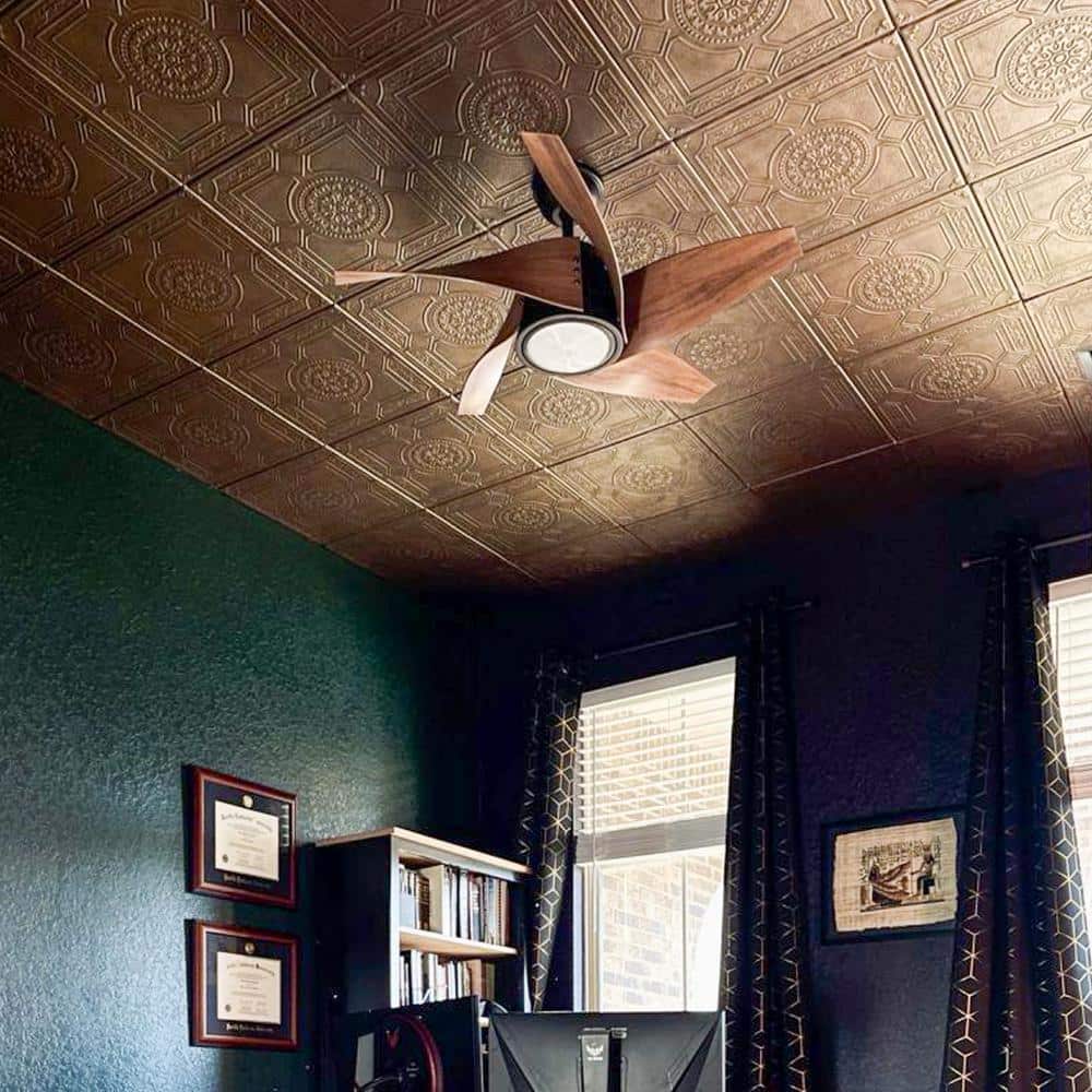A La Maison Ceilings Kensington Gardens Ultra Pure White 1.6 ft. x 1.6 ft. Decorative Foam Glue Up Ceiling Tile (384 sq. ft. /Case) (3)