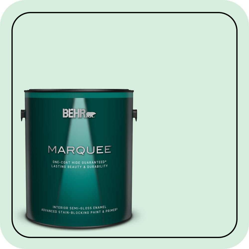 BEHR MARQUEE 1 gal. #470C-2 Winter Fresh Semi-Gloss Enamel Interior Paint & Primer