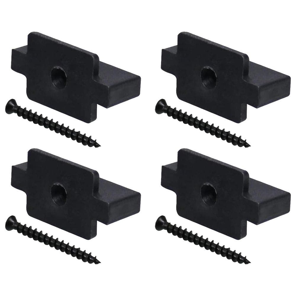 Afoxsos ABS Black Hidden Deck Fasteners with Stainless Steel Screws for Composite Decking Boards (1000-Pack) (1)