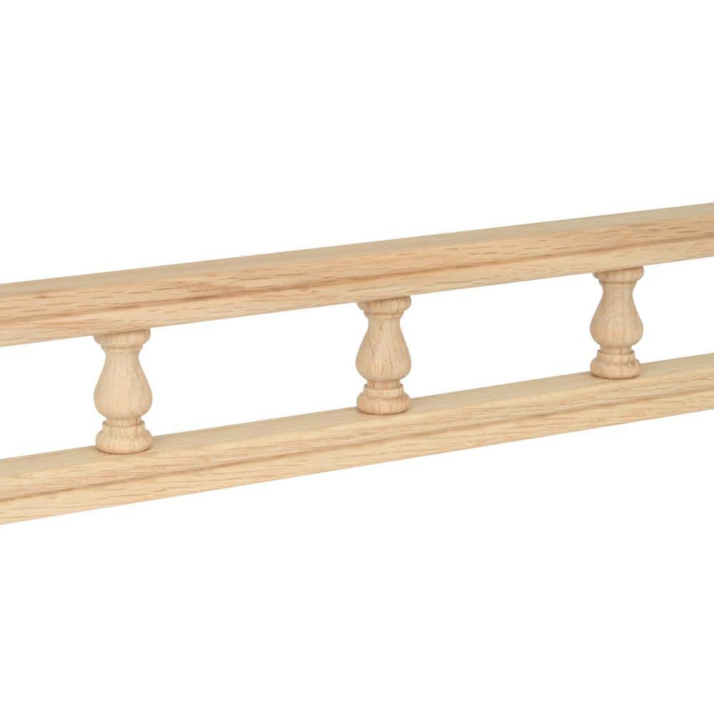 Waddell Decorative Galley Rail - 48 in. x 2.25 in. x 0.75 in. - Sanded Unfinished Maple - Shelf and Cabinet Enhancing Moulding (2)
