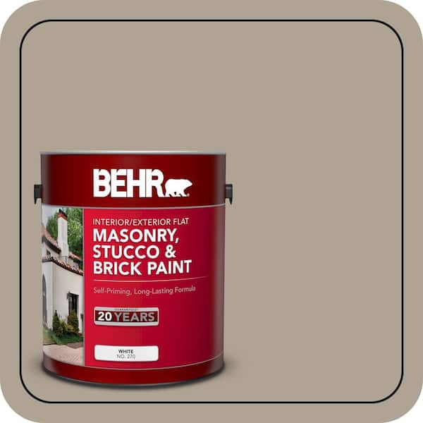 BEHR 1 gal. #730D-4 Garden Wall Flat Interior/Exterior Masonry, Stucco and Brick Paint (2)