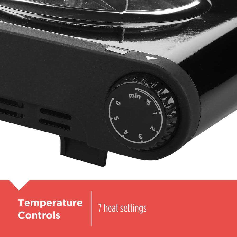 BLACK+DECKER 6 in. Single Burner Black with Temperature Control Hot Plate (4)