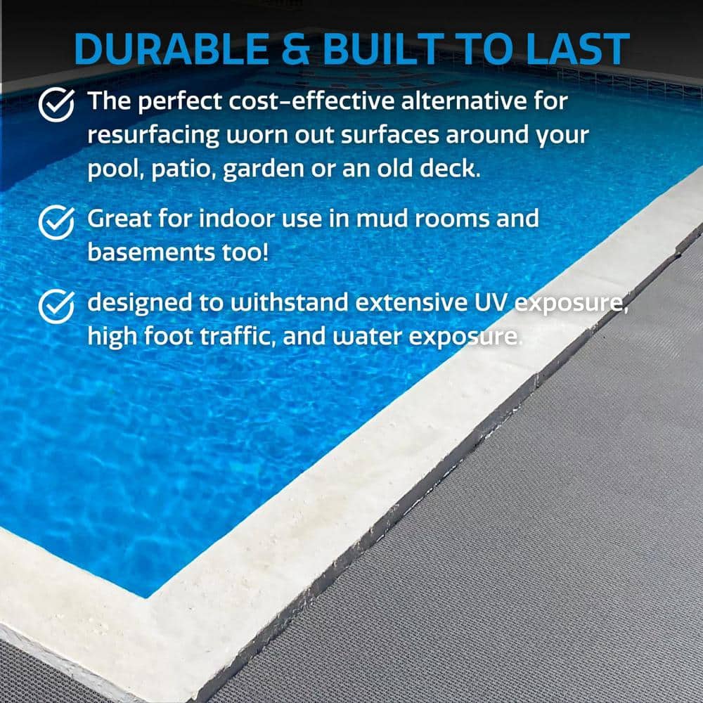 Afoxsos 12 ft. x 12 ft. Outdoor Modular Interlocking Multi-Use Plastic Deck Tile in Green (40 Per Pack) (2)