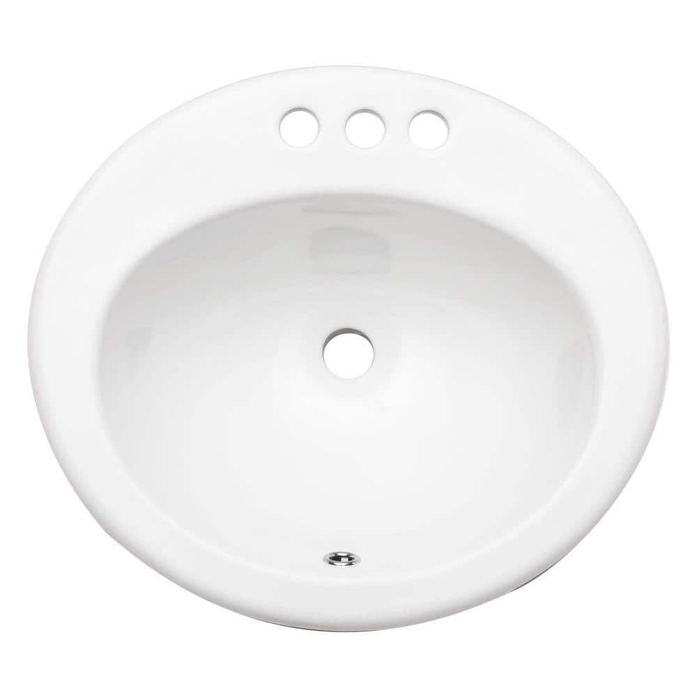YSQCAR 20 in. Undermount Oval Bathroom Sink without Overflow Drain in White Ceramic, with 3 Faucet Holes (1)