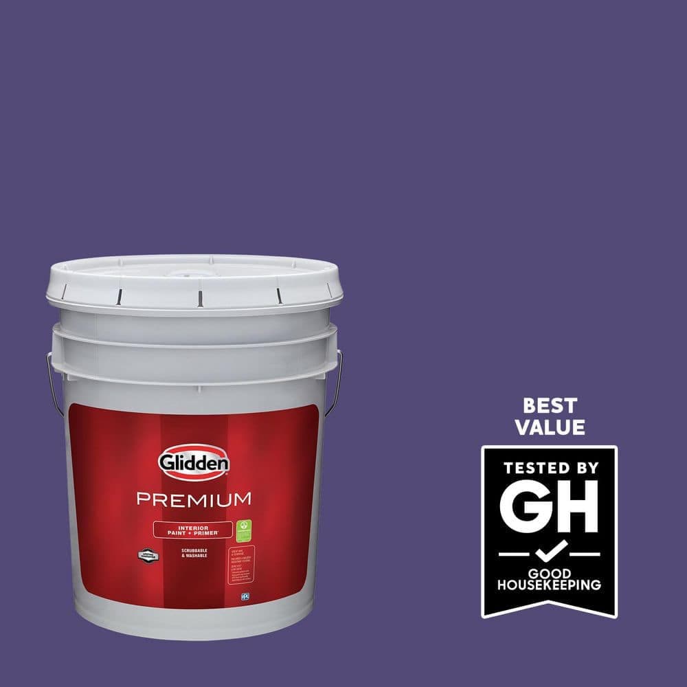 Glidden Premium 5 gal. PPG1175-7 Imperial Purple Satin Interior Latex Paint