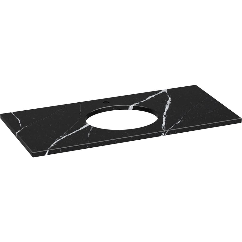 KOHLER Silestone 49 in. W x 22.4375 in. D Quartz Oval Cutout with Vanity Top in Eternal Marquwith (1)