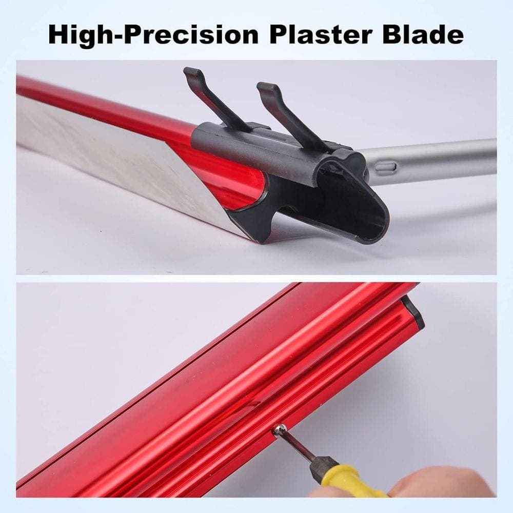 KIWDZFU 16 in. and 24 in. Drywall Skimming Blade Set with 37-67 in. Extension Handle Stainless Steel Sturdy and Durable (3)