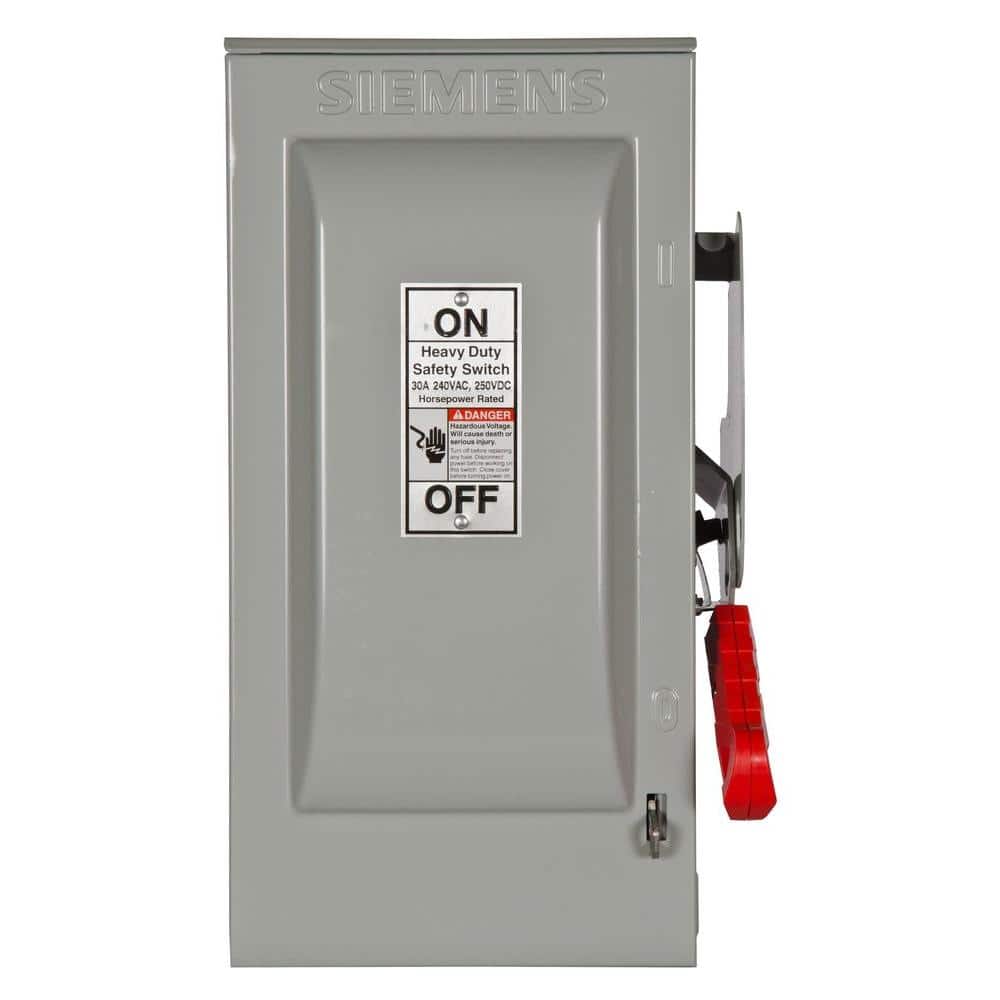 Siemens Heavy Duty 30 Amp 240-Volt 2-Pole Indoor Fusible Safety Switch with Neutral