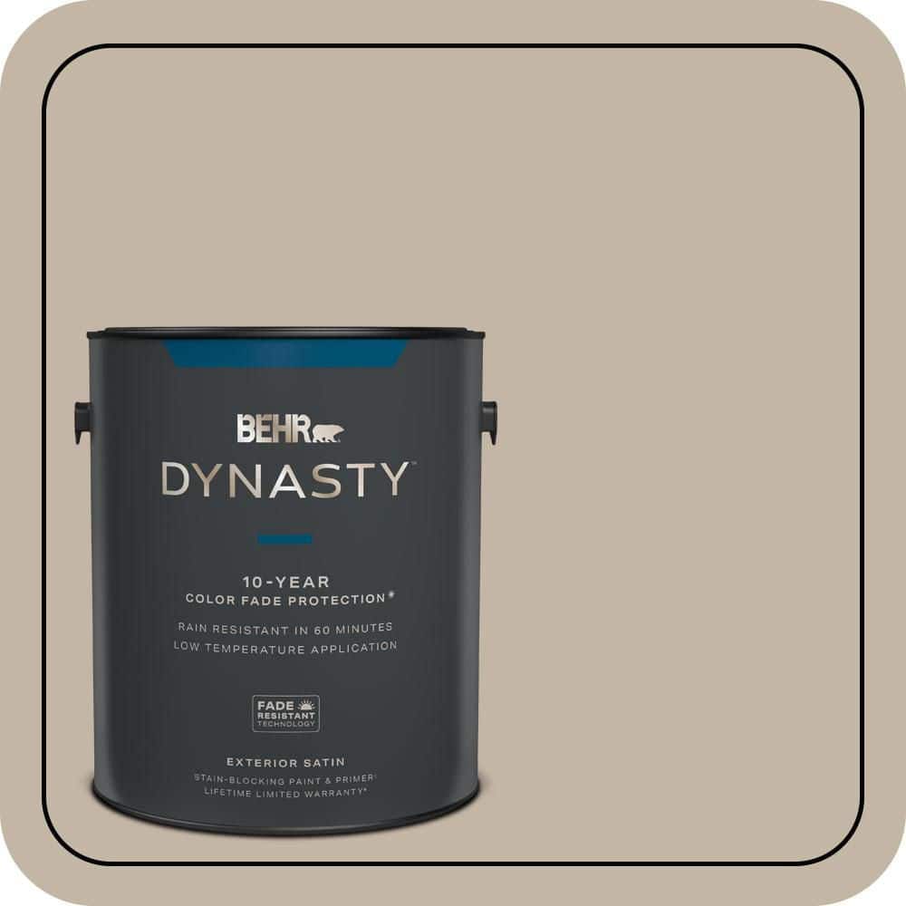 BEHR DYNASTY 1 gal. #MQ2-51 Pasha Brown Satin Enamel Exterior Stain-Blocking Paint & Primer