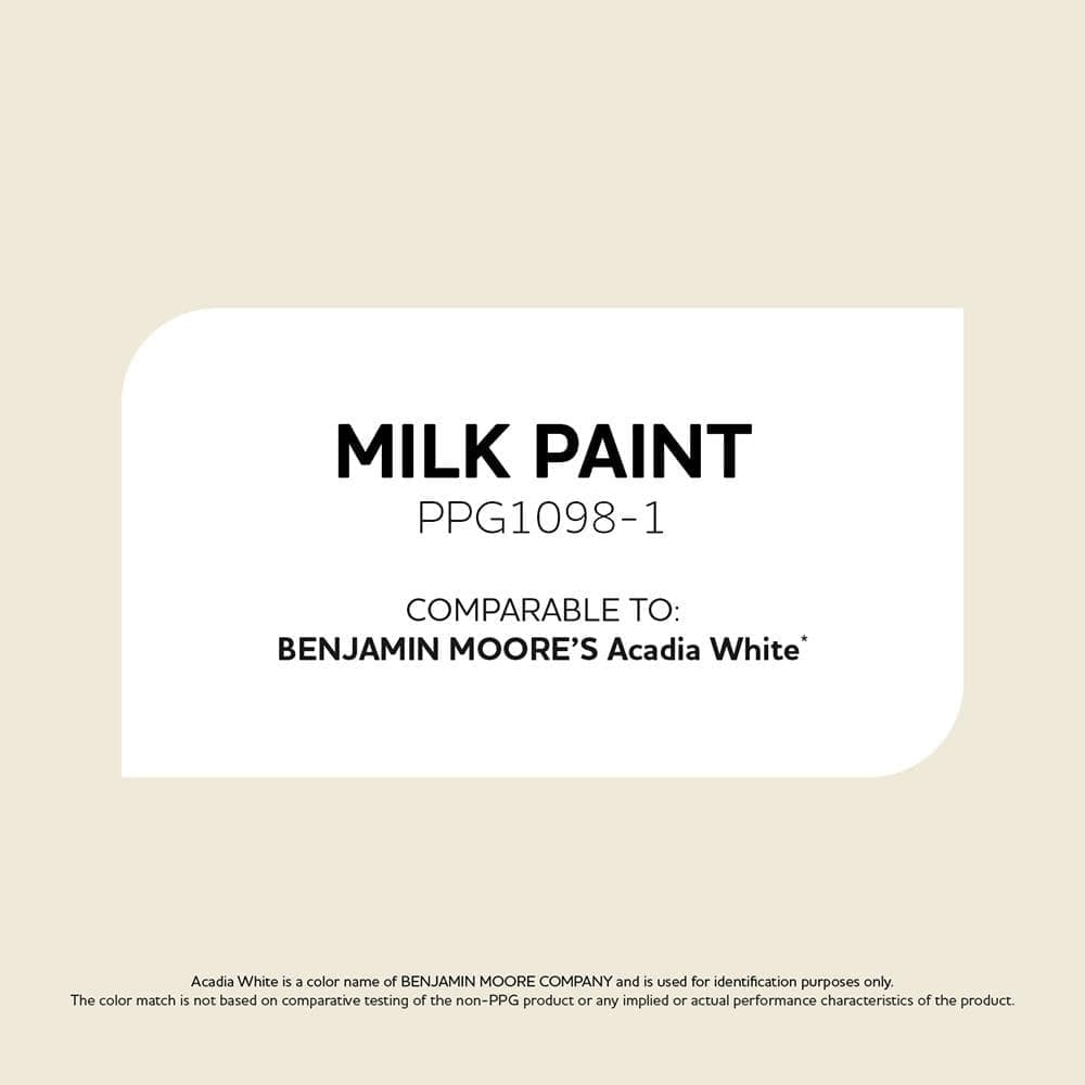 Glidden 8 oz. PPG1098-1 Milk Paint Satin Interior Paint Sample (2)