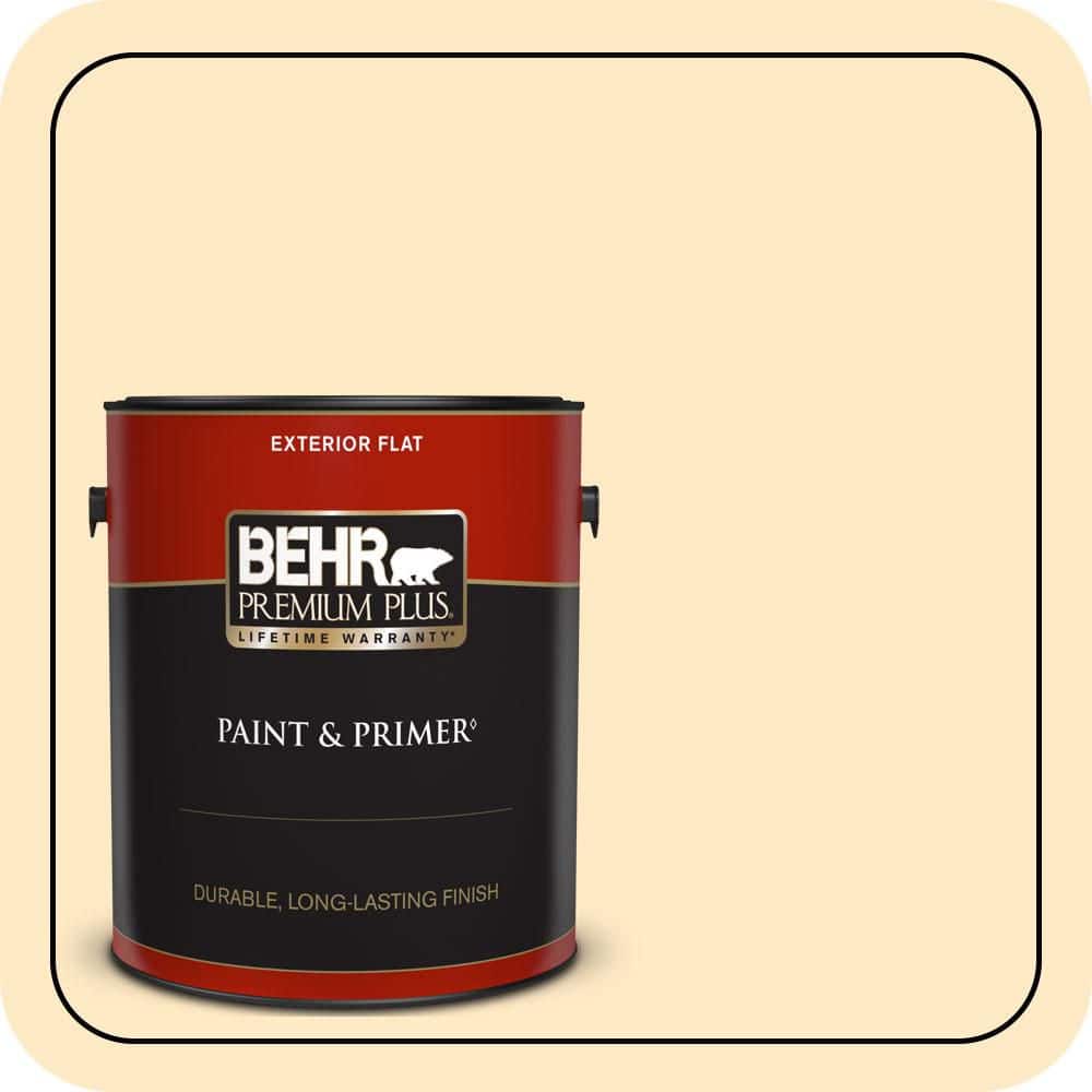 BEHR PREMIUM PLUS 1 gal. #P250-1 Papaya Sorbet Flat Exterior Paint & Primer