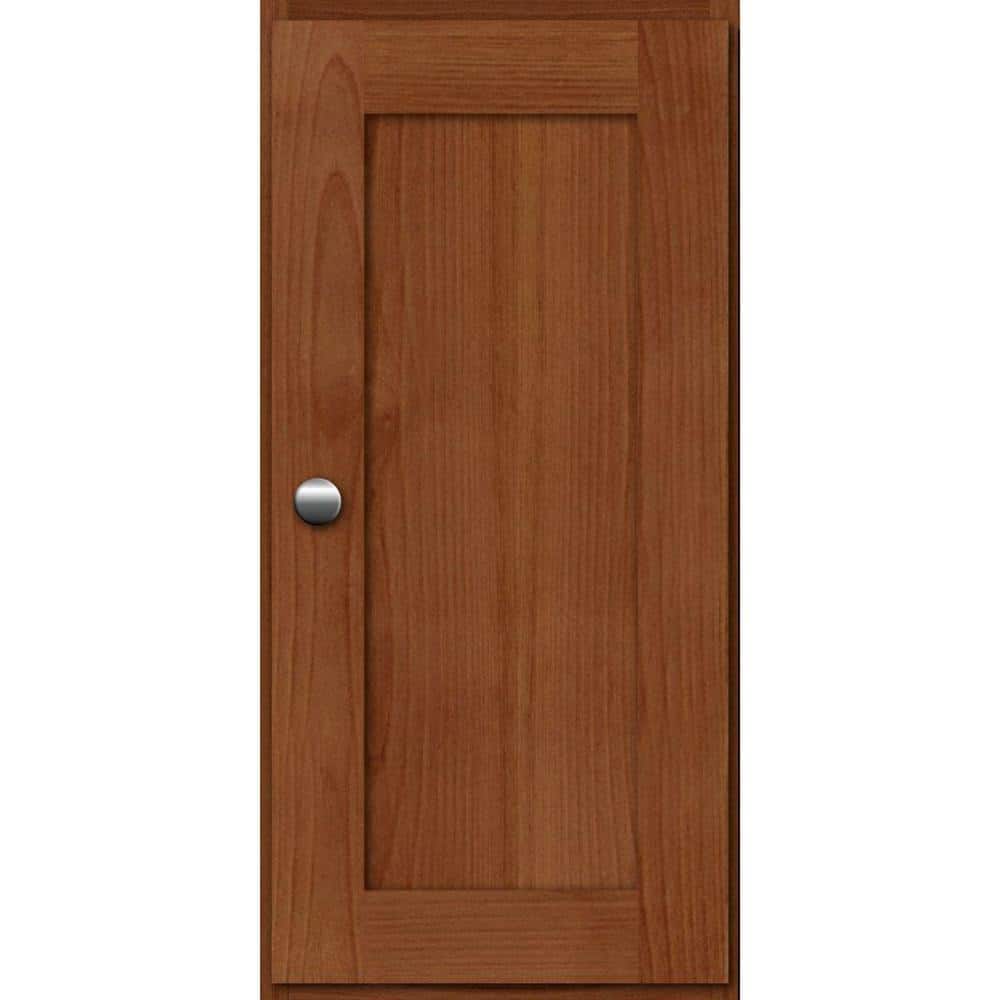 Simplicity by Strasser Shaker 12 in. W x 5.5 in. D x 25 in. H Simplicity Wall Cabinet/Toilet Topper/Over the John in Medium Alder