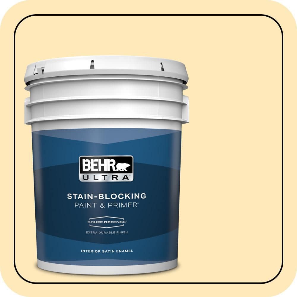 BEHR ULTRA 5 gal. #P270-2 September Morning Extra Durable Satin Enamel Interior Paint & Primer