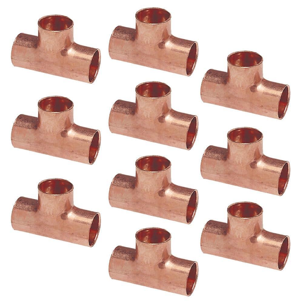 Everbilt 3/4 in. Copper All Cup Tee Fitting (10-Pack) (1)