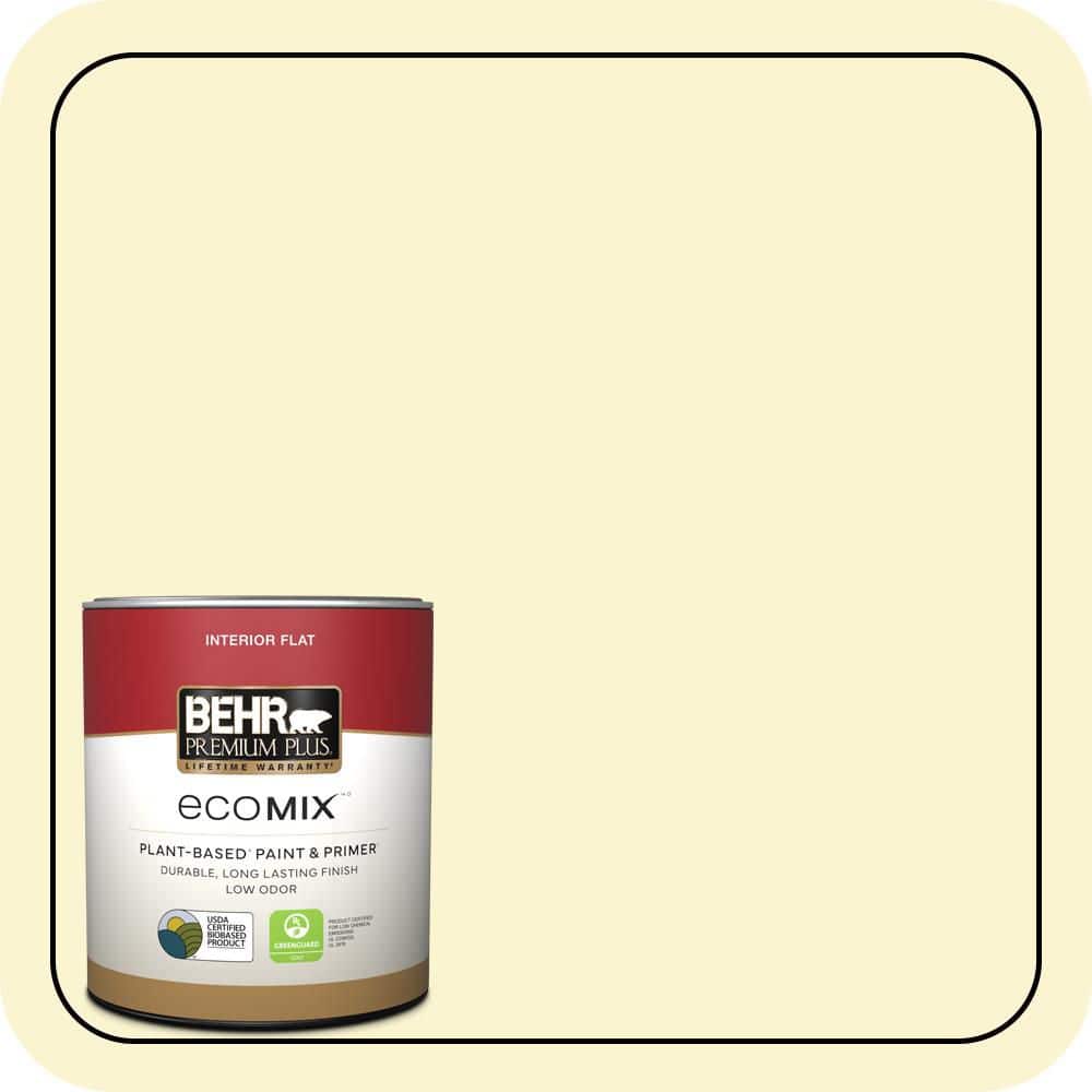 BEHR PREMIUM PLUS 1 qt. #P310-1 Effervescent Flat EcoMix Plant-Based Interior Paint & Primer (1)