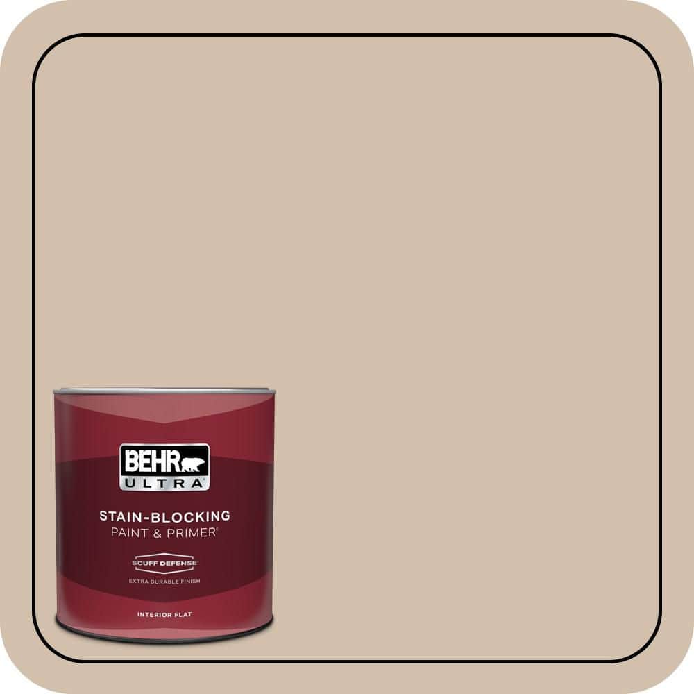 BEHR ULTRA 1 qt. #700C-3 Pecan Sandie Extra Durable Flat Interior Paint & Primer