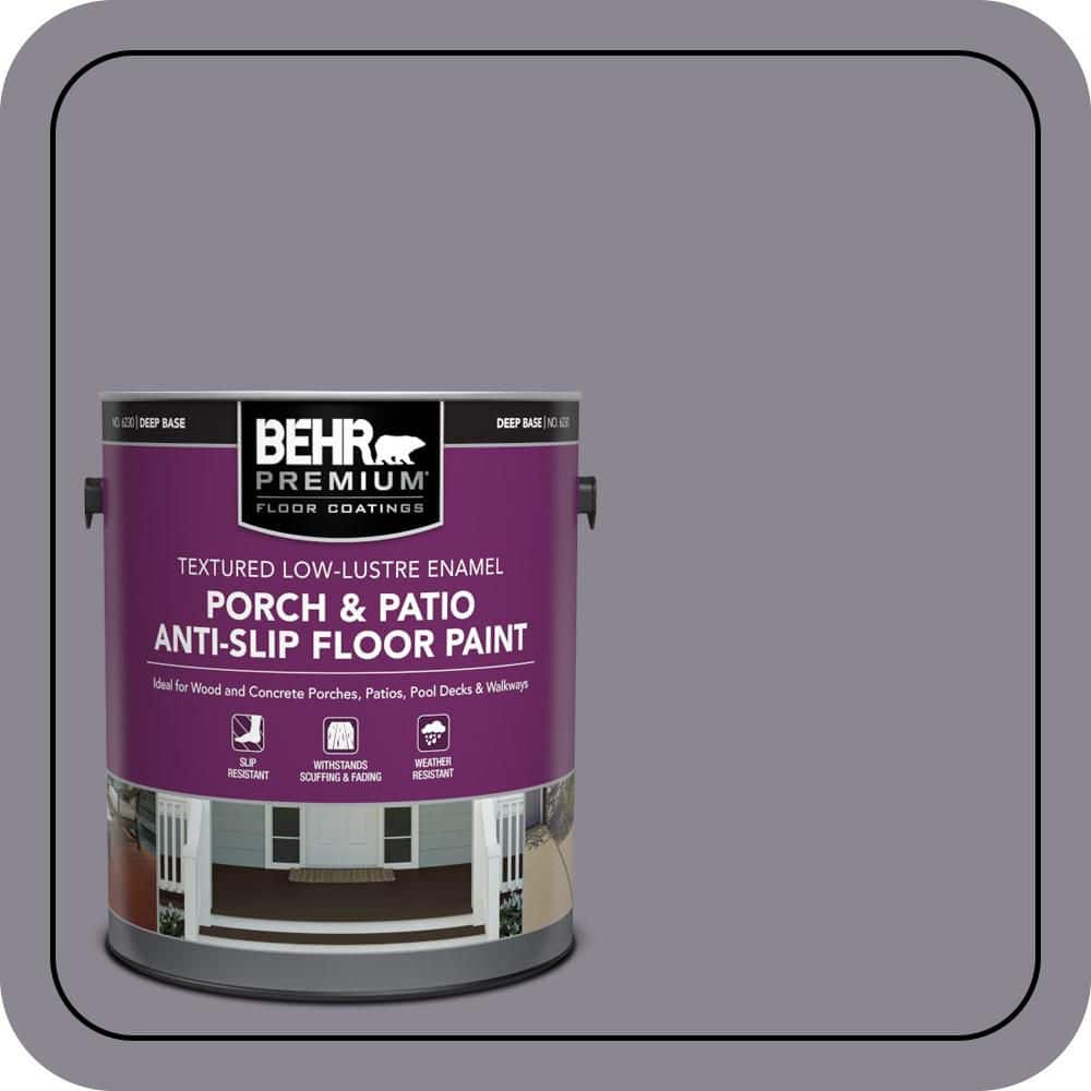BEHR PREMIUM 1 gal. #N550-5 Box Office Textured Low-Lustre Enamel Interior/Exterior Porch and Patio Anti-Slip Floor Paint