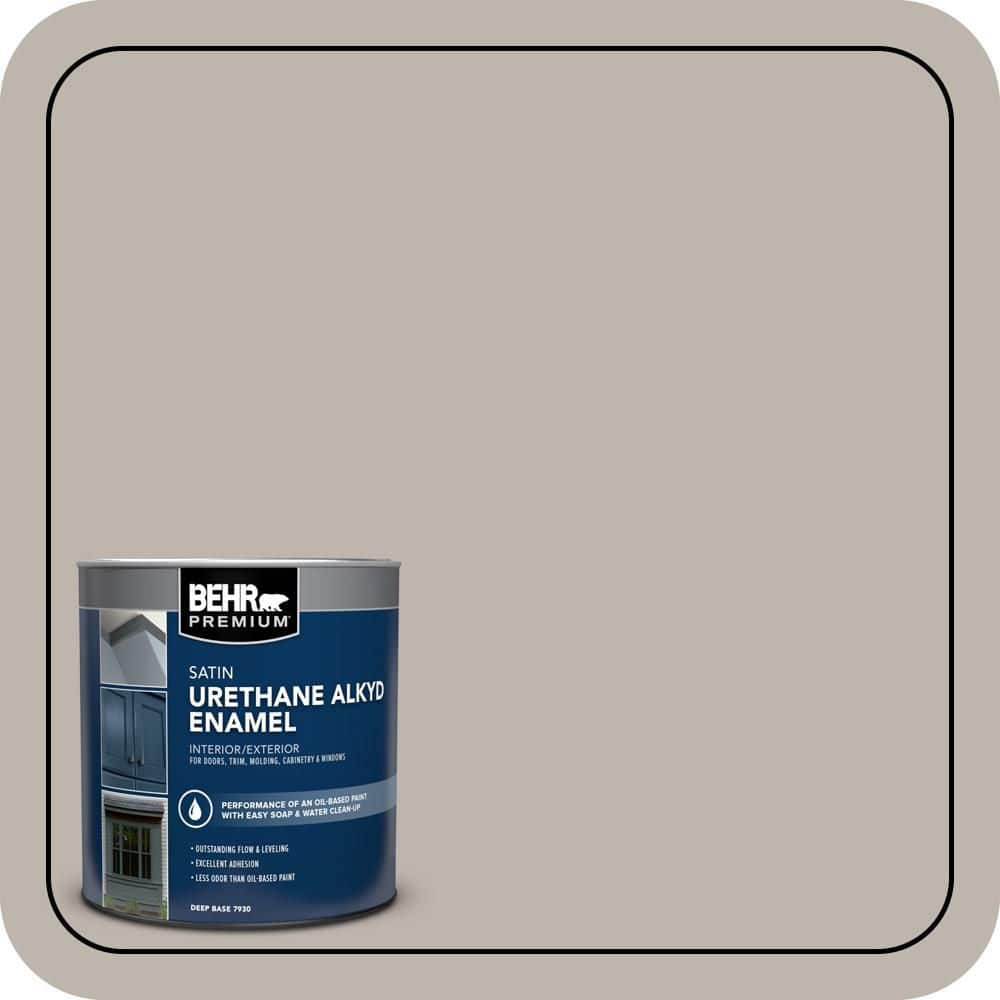 BEHR PREMIUM 1 qt. Home Decorators Collection #HDC-CT-21 Grey Mist Satin Enamel Urethane Alkyd Interior/Exterior Paint (1)