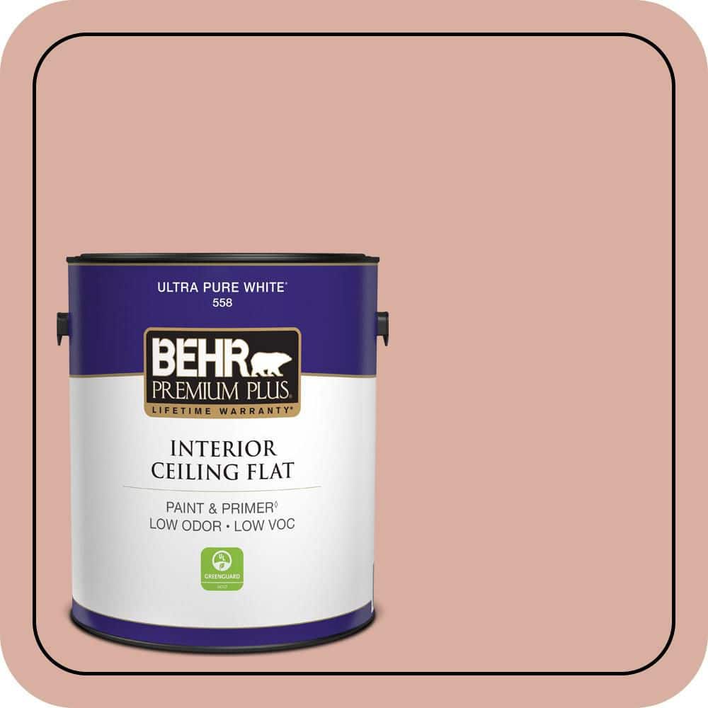 BEHR PREMIUM PLUS 1 gal. #S180-3 Flowerpot Ceiling Flat Interior Paint & Primer (1)