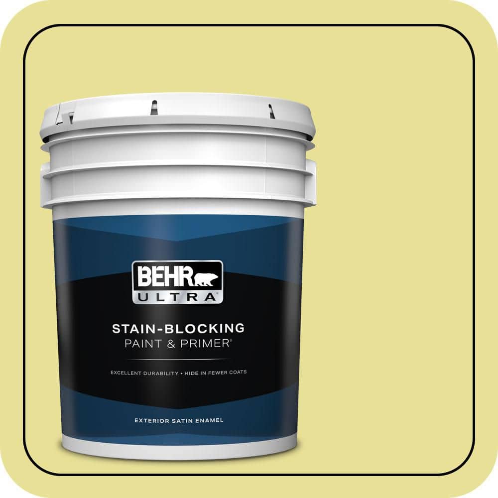 BEHR ULTRA 5 gal. #P340-3 Reviving Green Satin Enamel Exterior Paint & Primer