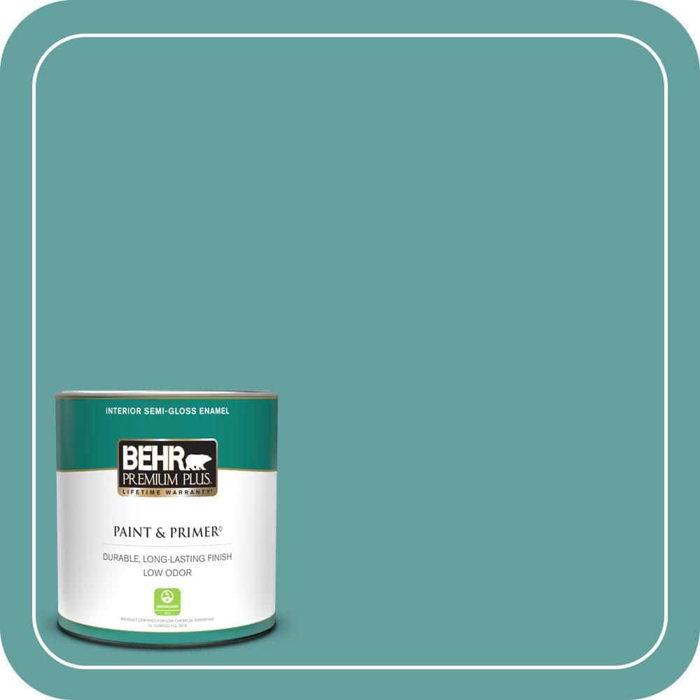 BEHR PREMIUM PLUS 1 qt. #T13-20 Folk Song Semi-Gloss Enamel Low Odor Interior Paint & Primer