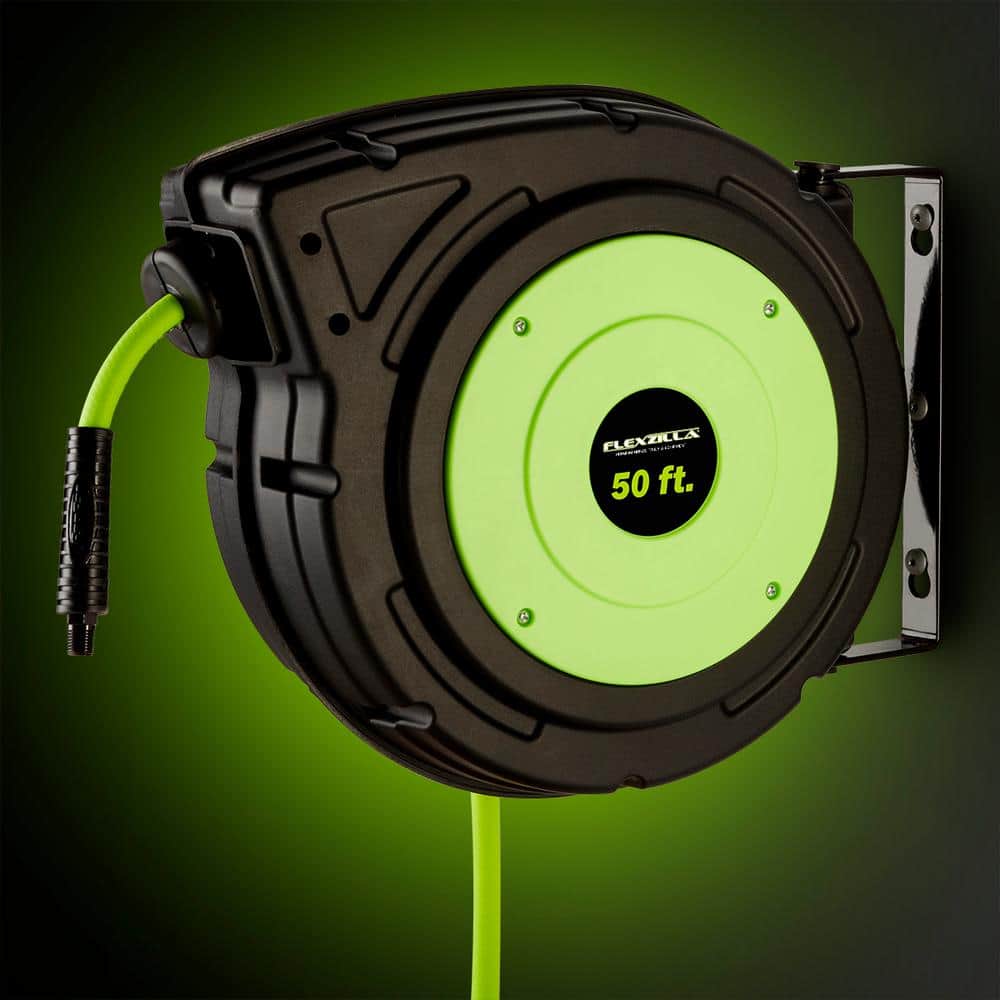 Flexzilla 3/8 in. x 50 ft. Enclosed Retractable Air Hose Reel with 1/4 in. MNPT Fitting (2)
