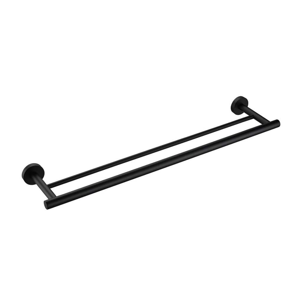 LIVACA 1-Piece Bathroom Hardware Set with Wall Mounted Towel Bar in Matte Black, Stainless Steel for Bathroom and Kitchen (1)