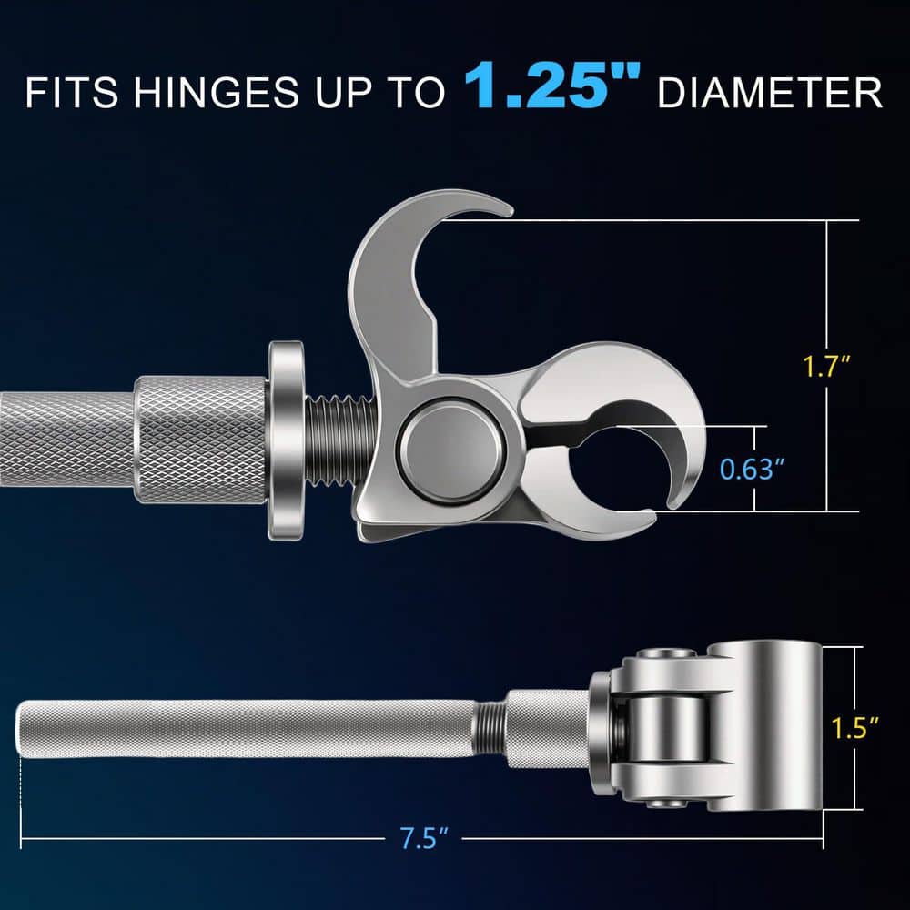 Afoxsos Stainless Steel Upgraded Door Hinge Adjustment Tool, Adjustable Hinges Wrench, Hinge Repair Kit for Sagging Doors (2)