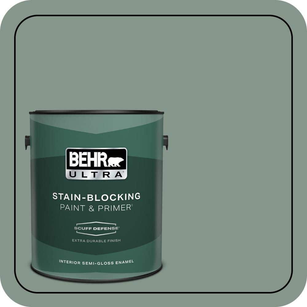 BEHR ULTRA 1 gal. #N420-4 Underground Gardens Extra Durable Semi-Gloss Enamel Interior Paint & Primer