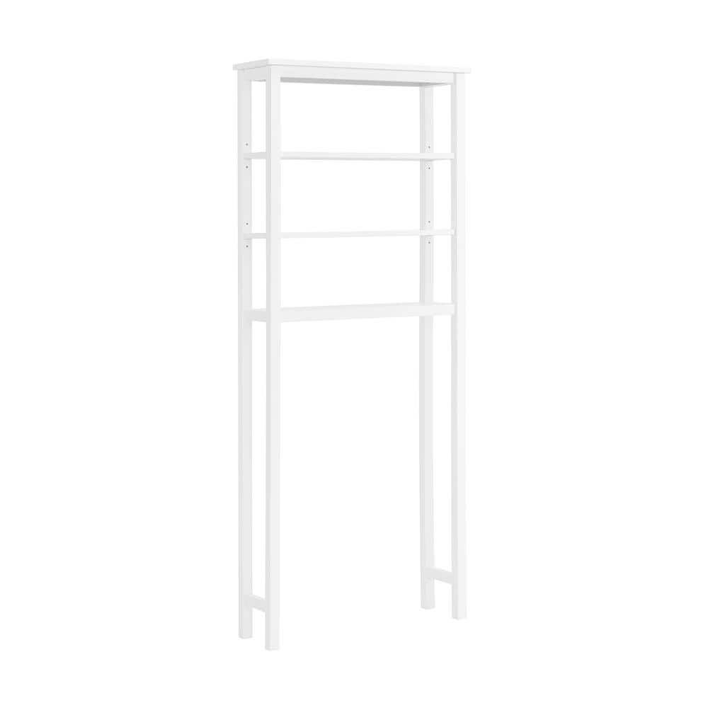 Alaterre Furniture Dover 27 in. W Over Toilet Space Saver with Open Shelving in White (2)
