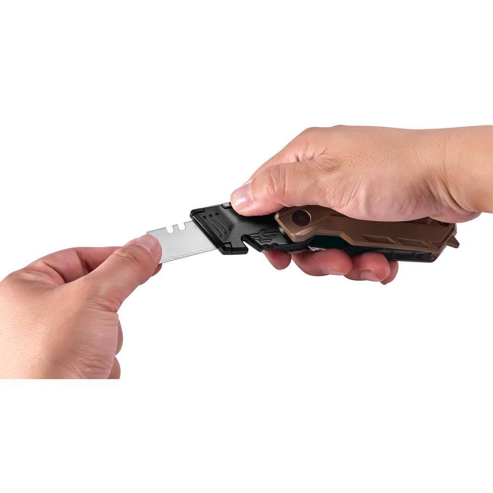 SPEC OPS Folding Utility Knives with Fixed Blade, Includes 3 Extra Blades in Handle Storage (2)
