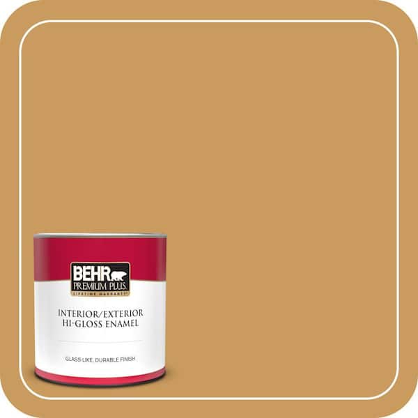 BEHR PREMIUM PLUS #M280-6 Solid Gold Enamel Interior/Exterior Paint & Primer Color Sample (2)