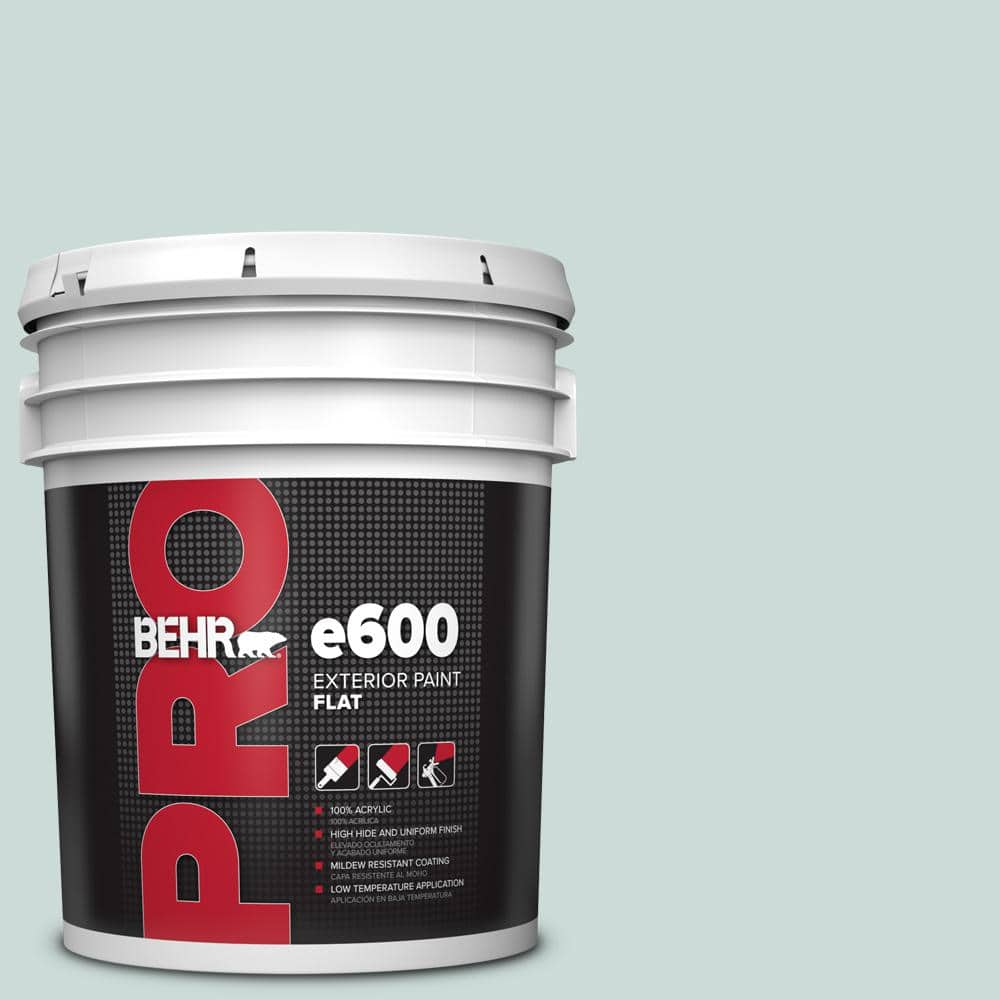 BEHR PRO 5 Gal. #PPL-46 Blue Cypress Flat Exterior Paint