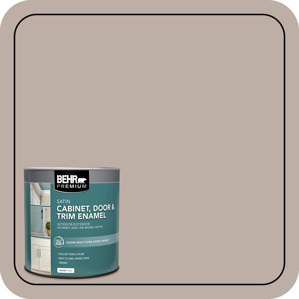 BEHR PREMIUM 1 qt. #N210-3 Barista Satin Enamel Interior/Exterior Cabinet, Door & Trim Paint