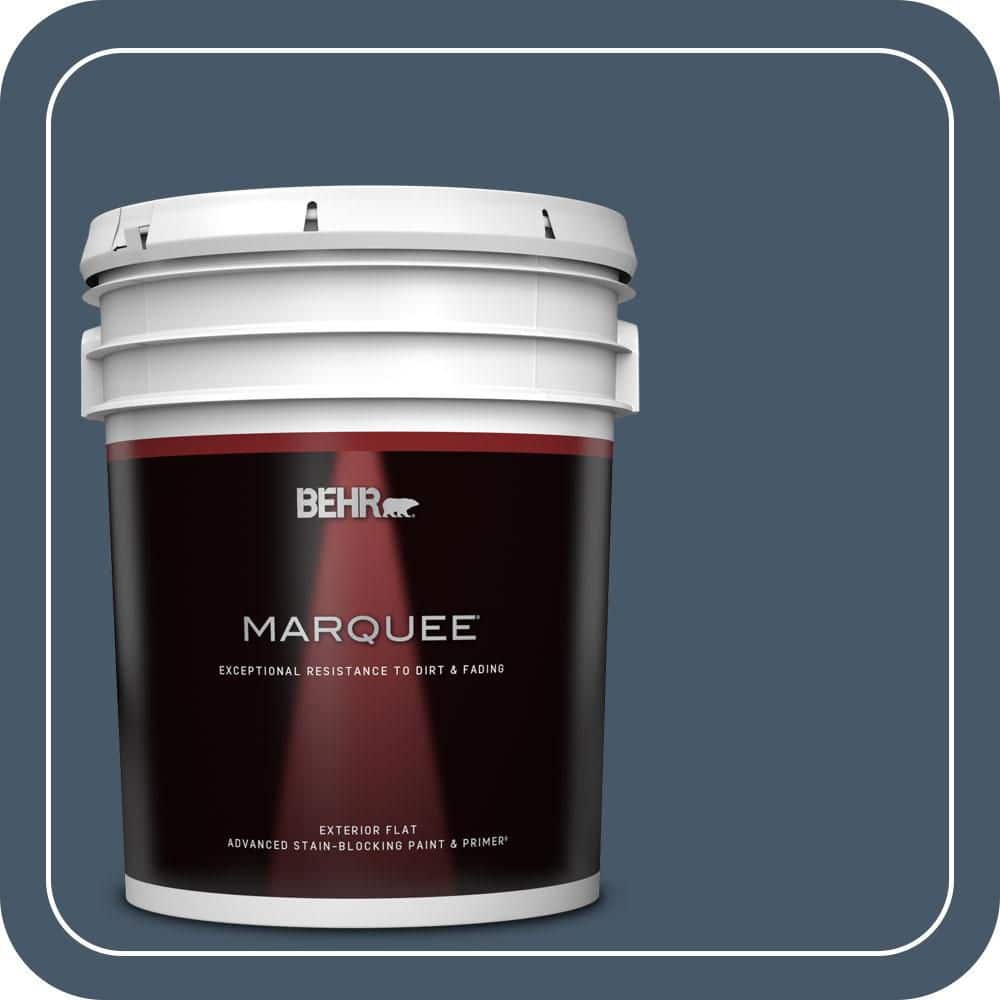 BEHR MARQUEE 5 gal. #QE-55 Harbour Flat Exterior Paint & Primer