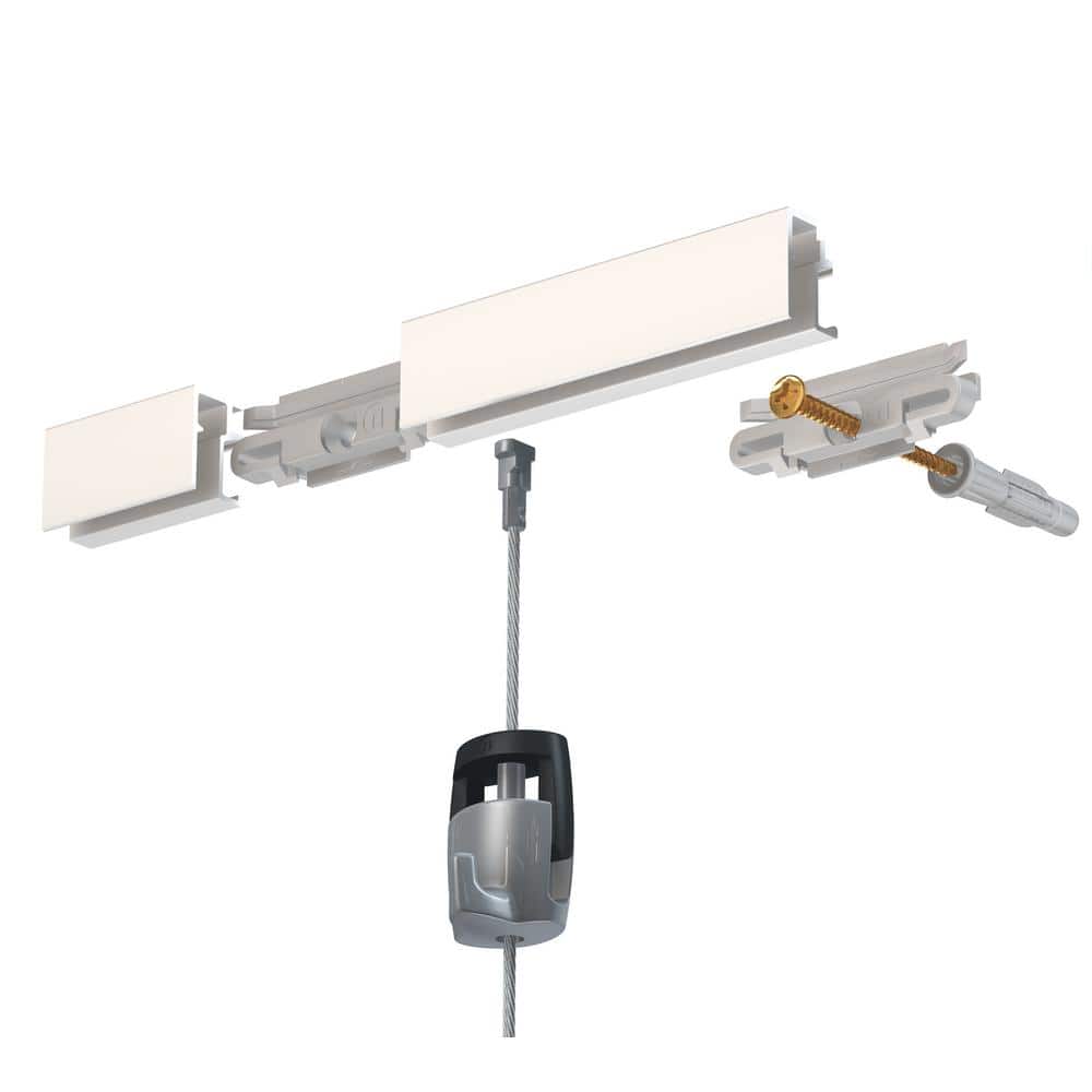 HangZ 6.5 ft. Long Gallery Art Hanging Rail System